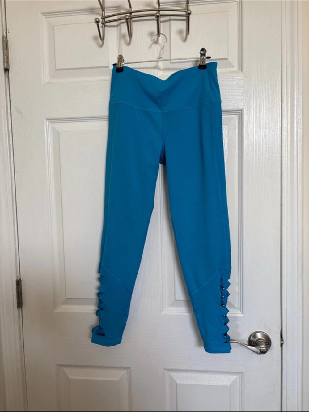 DSG Teal Blue High-Waist Active Leggings with Lattice Side Detail